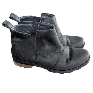 Sorel Women's 💦Waterproof💦 Black Leather Winter Boots - Size 9